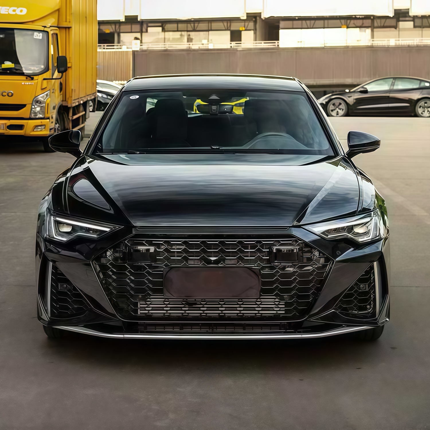 Suitable for 19-26 Models of Audi A6L Front Bumper Modification and Upgrade to Rs6 Front Bumper, Front Grille, Front Lip