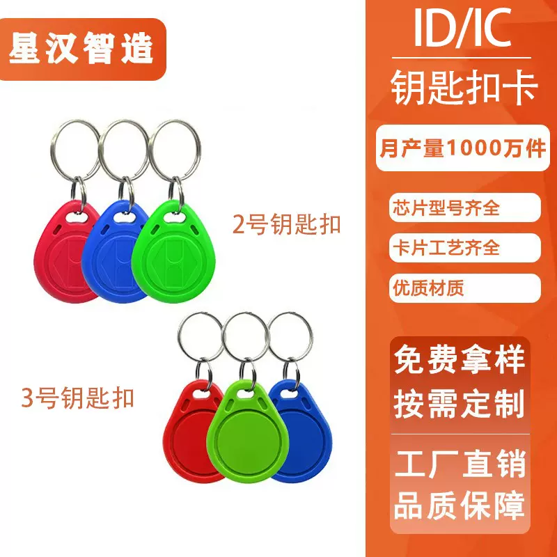 定制UID复制卡钥匙扣卡小区物业电梯卡可反复擦写智能锁IC门禁卡