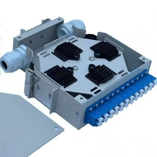 Поставка 1u DIN-трековая оптическая кабельная клеммная коробка 12 портов LC24 ядерная полностью укомплектованная одномодовая полностью укомплектованная многомодовая полностью укомплектованная