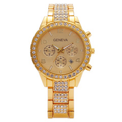 International best-selling Geneva-style diamond digital calendar three-eye women's watch women's quartz watch