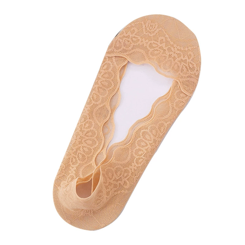 Cotton lace non-slip Japanese summer thin invisible socks, plus size