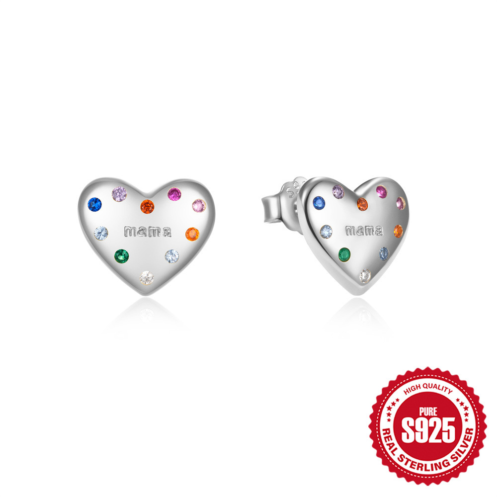3g Weight 925 Sterling Silver Ear Needle Material 18K Gold Plated Plating Material Ear Studs Classification 1 Pair Quantity Daily, Festival Occasion 925 Sterling Silver Material Mother'S Day Festival Heart Shape Pattern All Seasons Season Unisex Gender Simple Style Style 1 Pair 18K Gold Plated 925 Sterling Silver 925 Sterling Silver Earrings Heart Shape Ear Studs 14