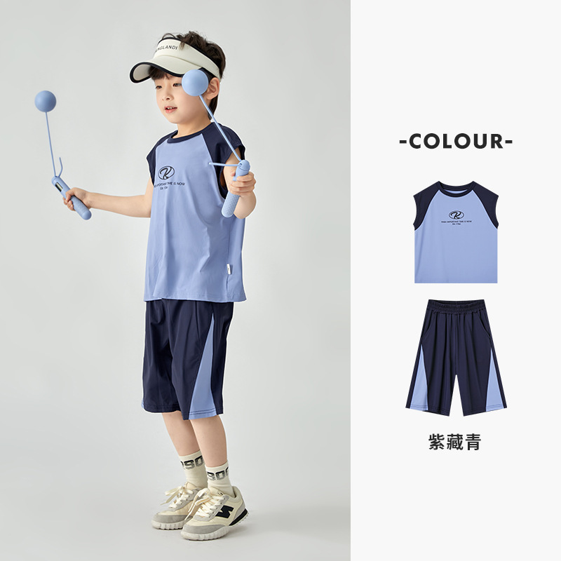 【夏季套装集合】多多家男童男童运动套装夏季薄款快干透气两件套|undefined