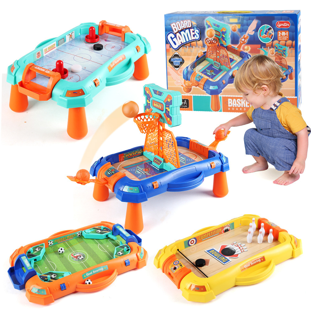 Cross-Border Kidsren's Table Football Double Battle Table Indoor Fingertip Ejection Basketball Game Family Interactive Toy