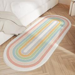 Nordic simple strip bedroom carpet bedside blanket children's home imitation cashmere bay window mat living room coffee table floor mat