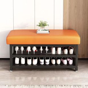 Shoe-Changing Bench for Home Entrance, Sit-Down Shoe Bench, Entryway Bench, Entry Shoe Cabinet with Integrated Soft Cushion Shoe Rack