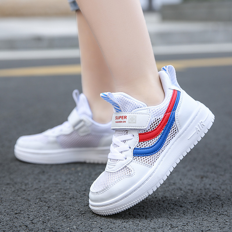 厂家直销单网镂空儿童小白鞋2021春夏新款网面学生运动鞋滑板童鞋|ms