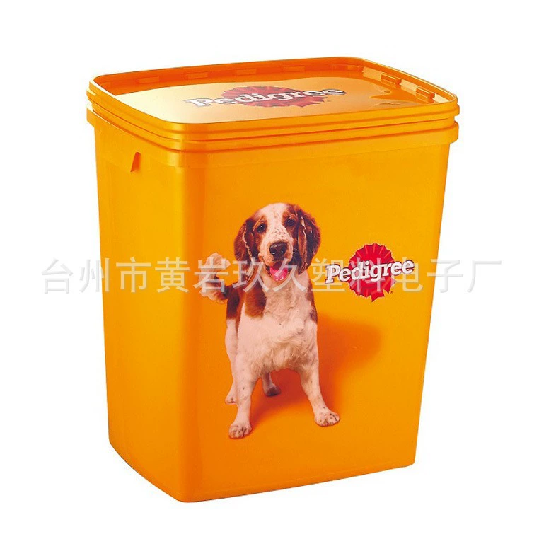 Прямые поставки от производителя, емкость для хранения корма для животных на 15 кг, пластиковый контейнер для корма для собак с плоской крышкой, прочный, ударопрочный, герметичный и влагостойкий.