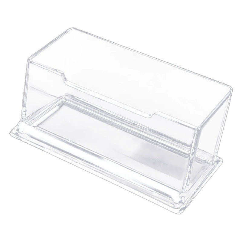Прозрачная коробка для визитных карточек Стеллаж для визитных карточек Держатель визитной карточки Печать логотипа Рекламная коробка для хранения визитных карточек Украшение рабочего стола