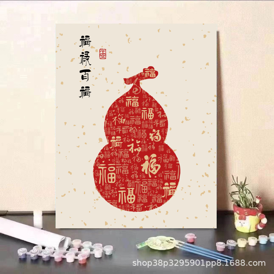 Lápiz pequeño Año Nuevo pintura al óleo digital diy relleno 2024 nuevo niño relleno pintado a mano pintura al óleo acrílico