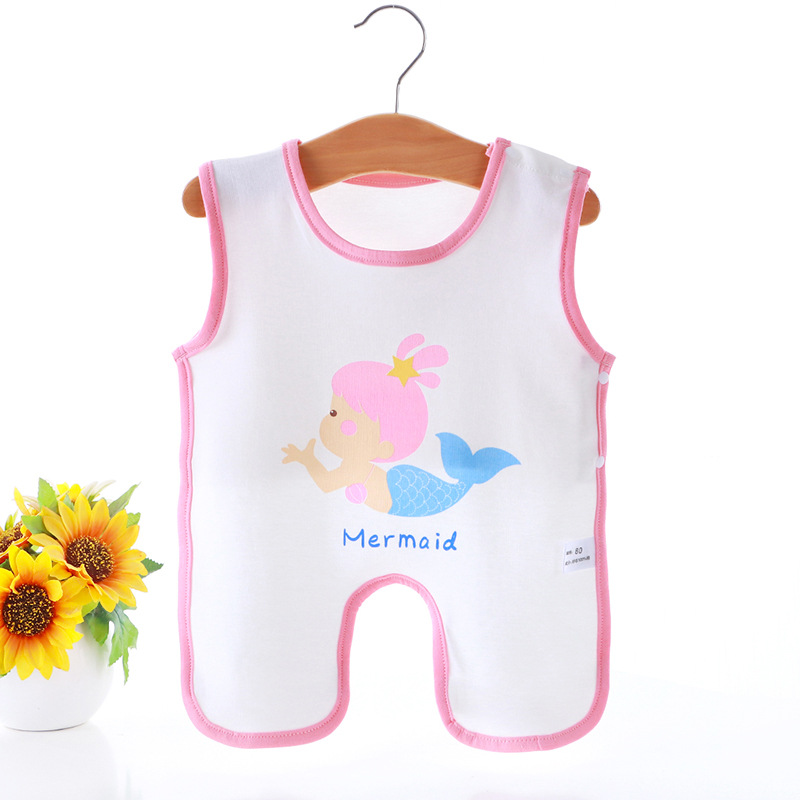 Baja de abdomen para bebés de verano delgada para bebés de algodón transpirable para dormir con chaleco frío
