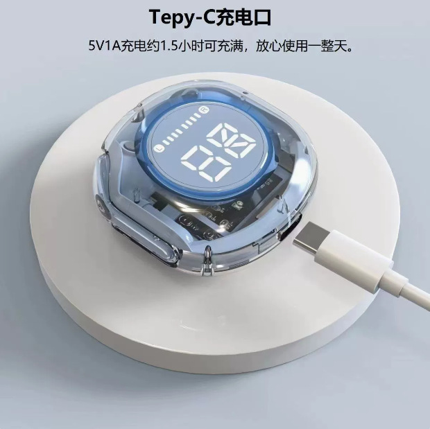 高颜値透明倉庫入耳式無線bluetoothイヤホン騒音低減航続競争低遅延高品質イヤホン|undefined