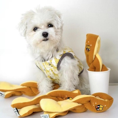 Korea's new ins long bread baguette hidden food sniffing toy foreign trade pet dog sounding plush