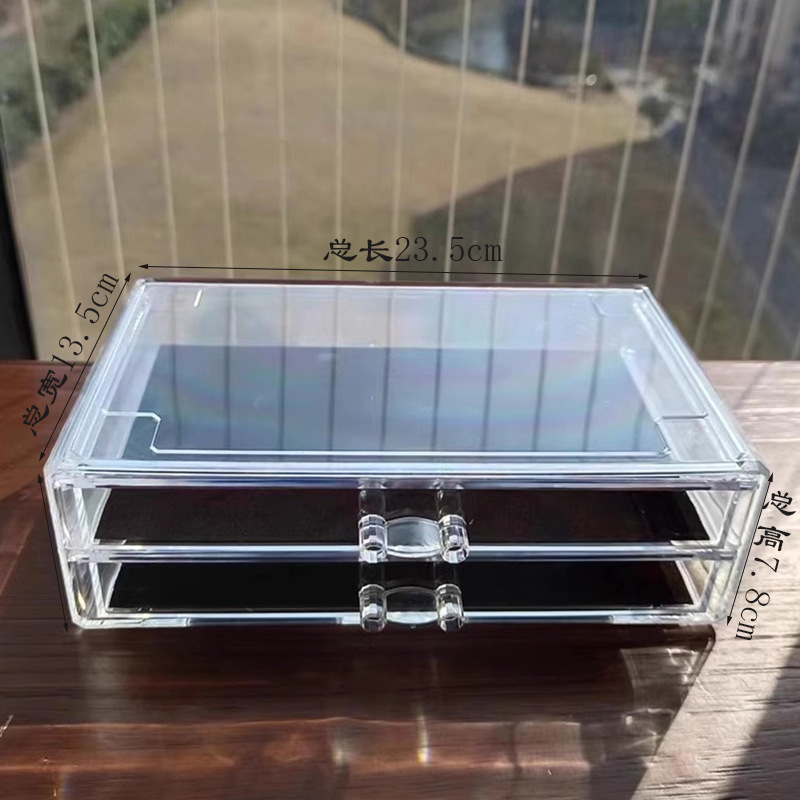 和風缶詰接着剤収納ボックスチェック柄ネイルアートドリルジュエリー引き出しオーガナイザーネイルアート用品デスクトップオーガナイザー