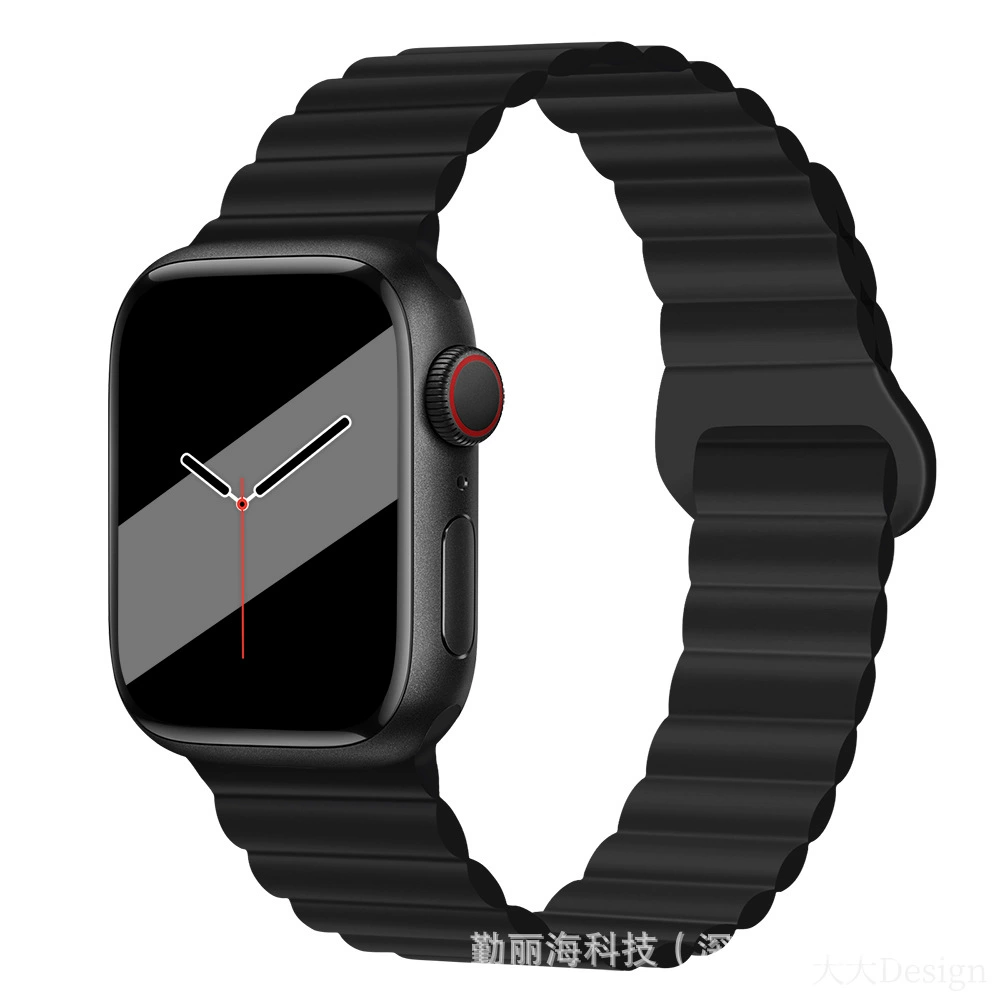 Силиконовый магнитный ремешок для Apple Watch iWatch 10/AppleWatch 9, двухцветный, размеры 38/40/41 & 42/44/45/49 мм