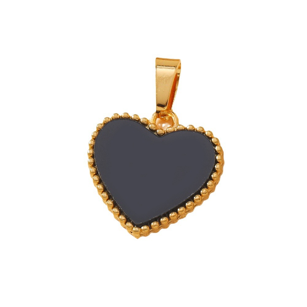 Colgante único de moda de acero inoxidable fundición joyas goteo de aceite LOVE amor conchas colgante accesorios DIY