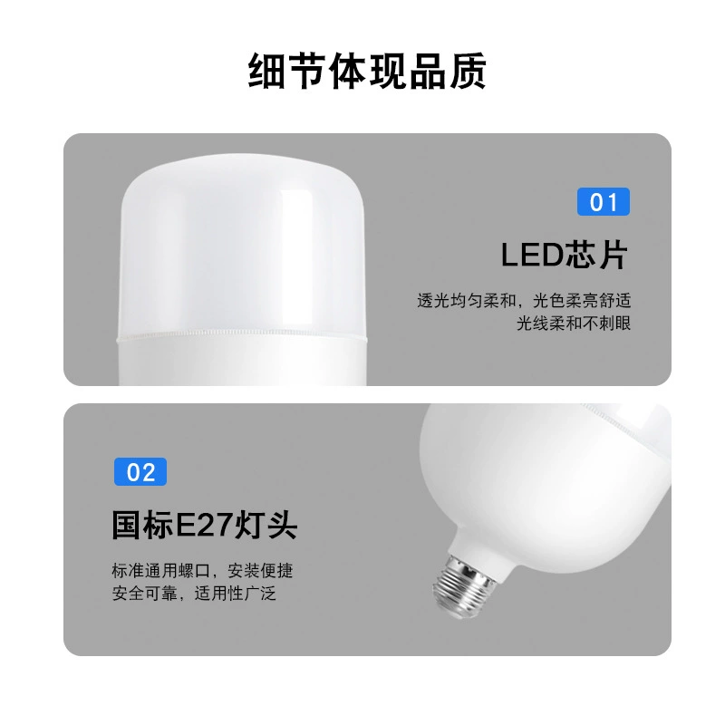 LED bulb, energy-saving lamp for supermarket, industrial lights, with screw socket