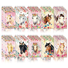 新款赛马记事本学生随身线圈本亚马逊爆款小马主题日记迷你记事本