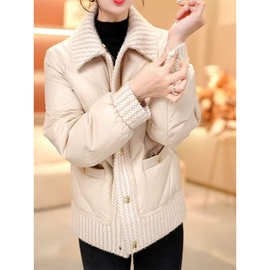 小香风轻薄羽绒棉服女2025冬季新款女士时尚洋气减龄短款保暖外套