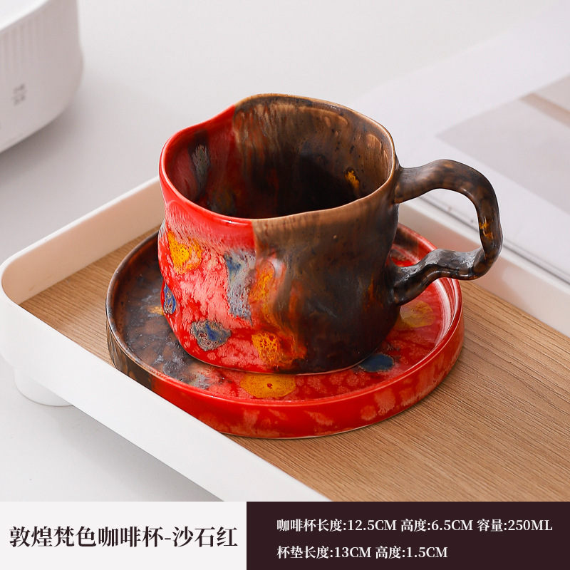 Horno transfronterizo de exportación de tazas de café de cerámica fuente de tazas de cola tazas de marca de tazas de restaurantes retro estadounidenses tazas de agua de alojamiento lotes