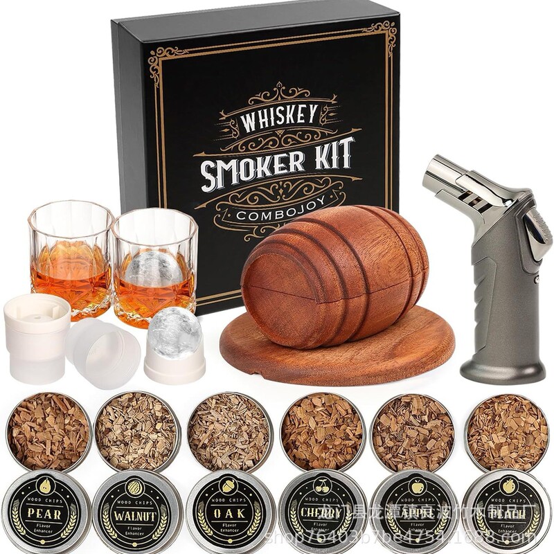コックテールSmoker Kit酒鬼樽スモーク器ウイスキー調味ツールスモーク樽ギフトセット|undefined