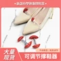 扩大男女红色褶皱鞋撑