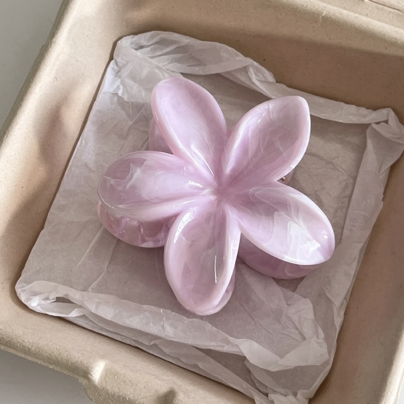 Smudged pink frangipani