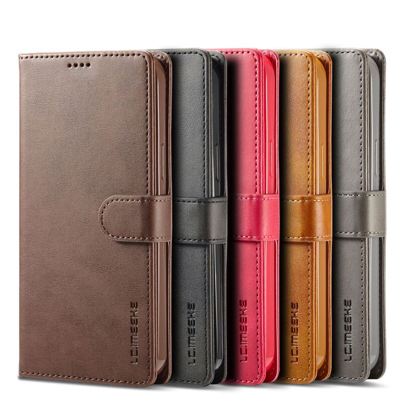 Business Calf Pattern Suitable for Iphone17Promax Flip Wallet Mobile Phone Case Apple 13 Card Buckle Leather Case