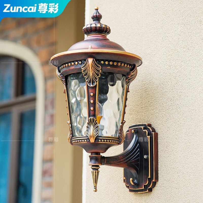 Solar Wall Light Outdoor Waterproof European-Style Balcony Light Outdoor Door Sign Light Villa Courtyard Garden Exterior Wall Light