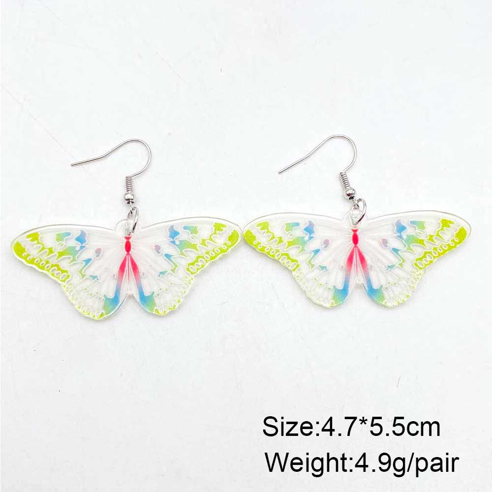 Acrylic Material 1 Pair Casual Simple Style Butterfly Arylic Drop Earrings