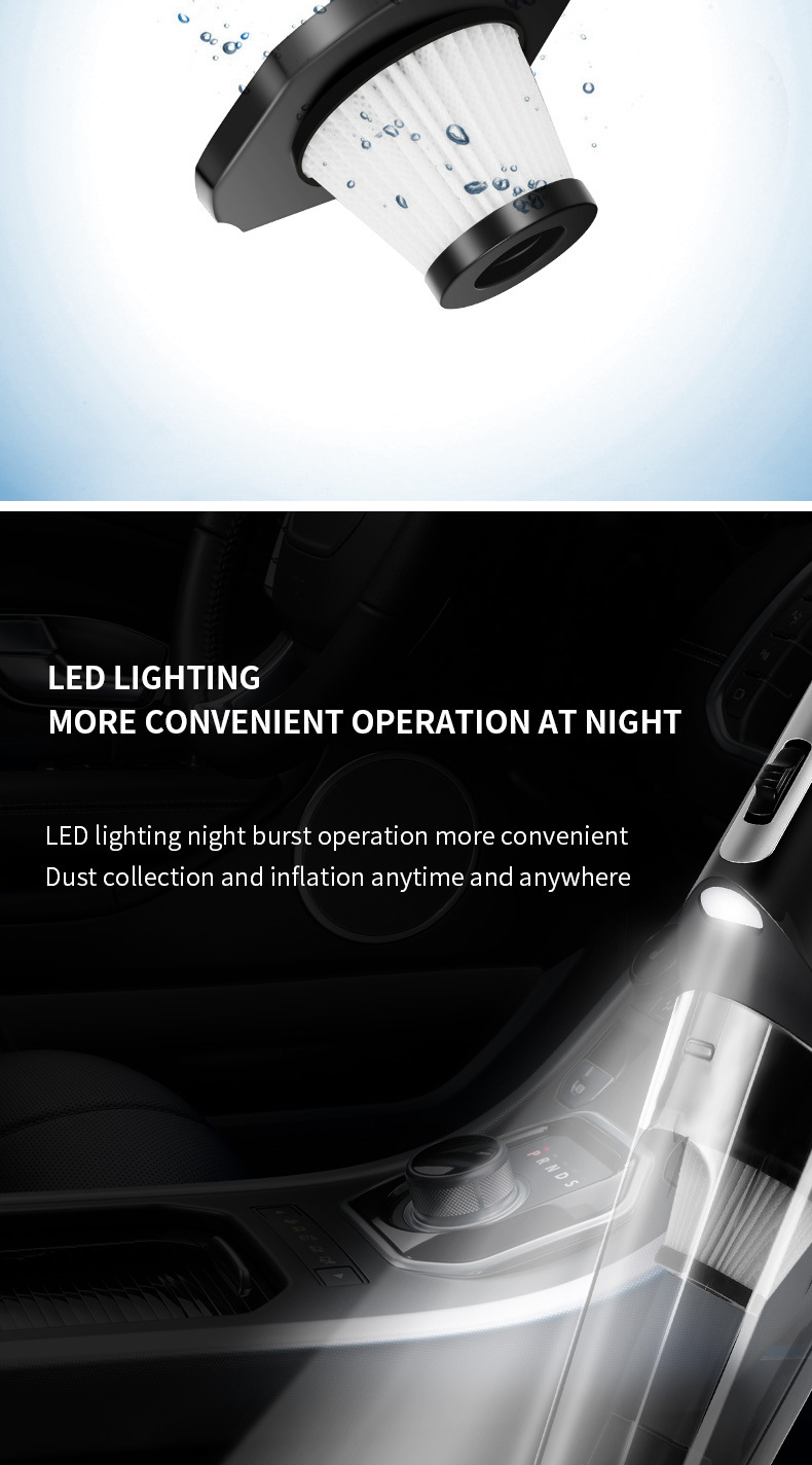 Car Vacuum Cleaner, Air Pump, Multifunctional Four-In-One Car Wireless Handheld, Home Wireless Portable