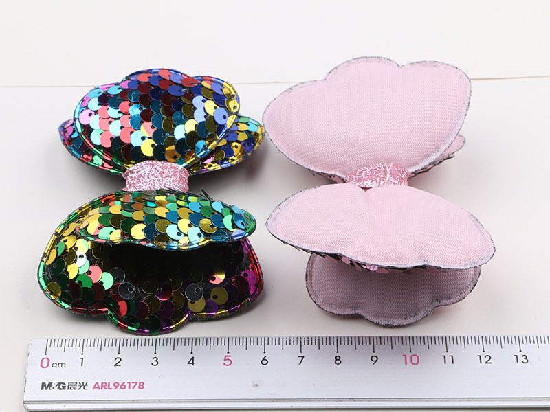 Cute Bow Knot Cloth Sequins Handmade Hair Clip 1 Piece display picture 3