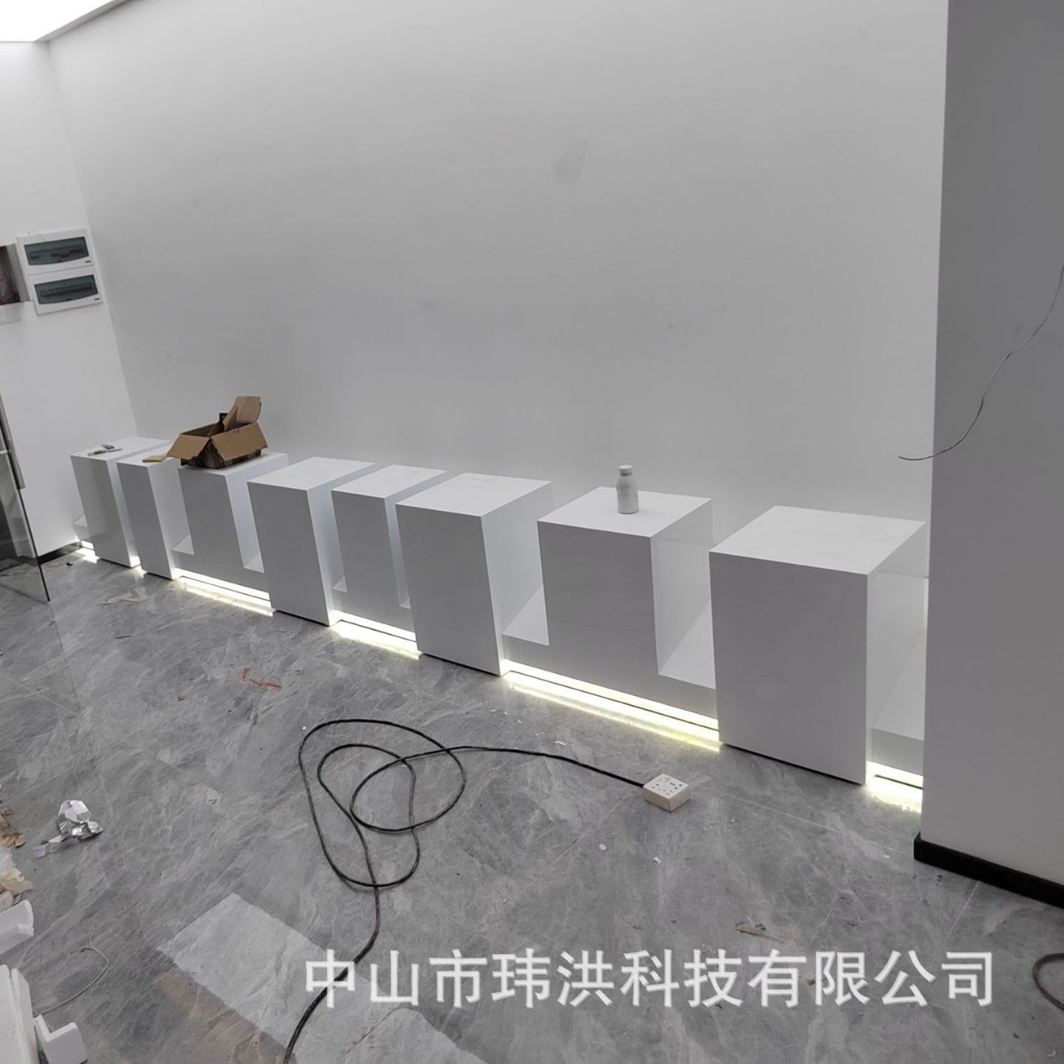 企业展厅墙面展柜制作展示柜整店设计公司展厅样品间展览道具
