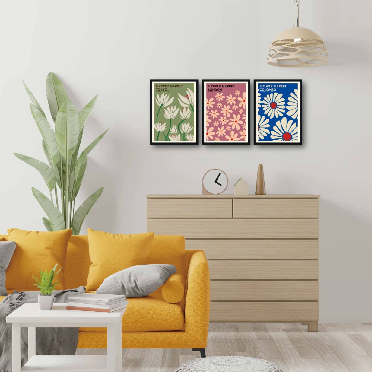 Flower Market Wall Poster Flower Market Decoration Painting Retro Style Poster