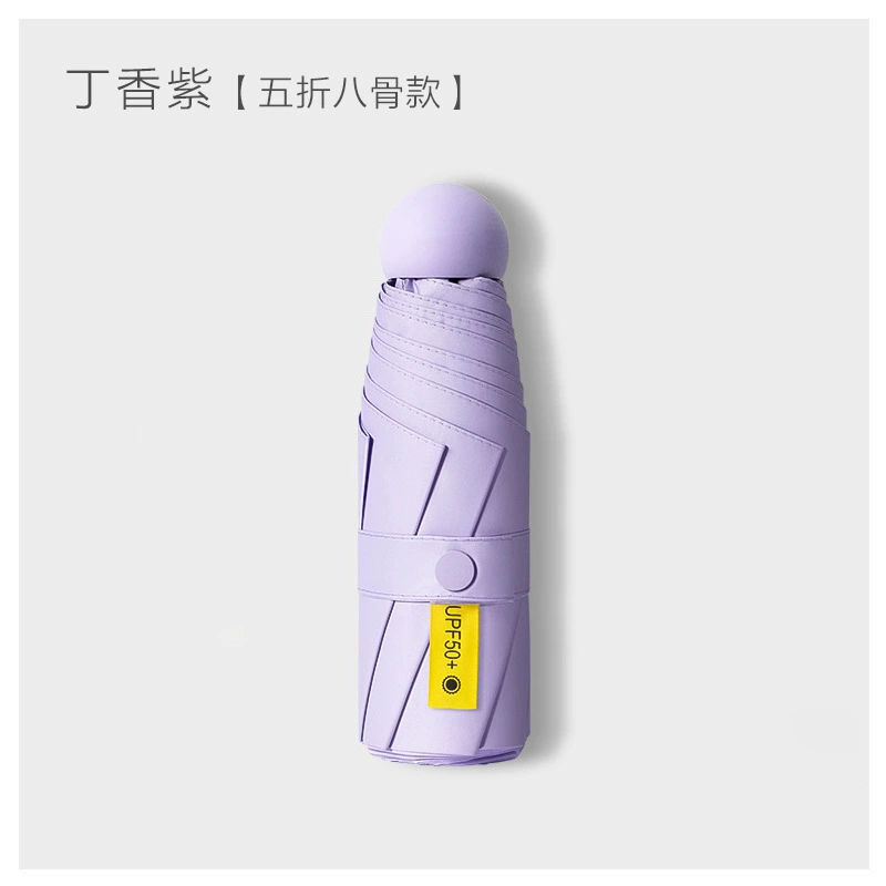 Umbrella, small capsule solar-powered, sun protection