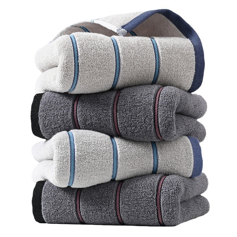 Towel Cotton Class A Household Cotton Wholesale Thickened Yarn-dyed Jacquard Cute Cartoon Absorbent Face Towel Adult