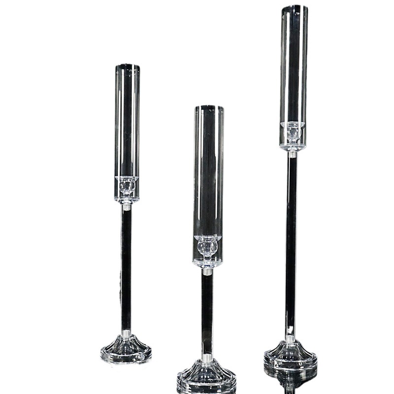 Shangmeili accesorios de boda transfronterizos adornos acrílicos candelabro diseño del lugar del hotel accesorios vasijas de vela