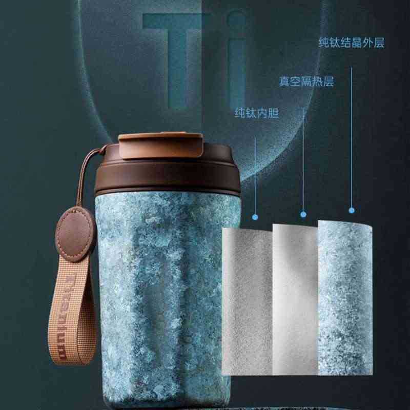 純チタン断熱コーヒーカップ、お供カップ、高見えチタンカップ、ストローカップ、高級ギフトボックス、お供カップ、男女兼用ビジネスカップ|undefined