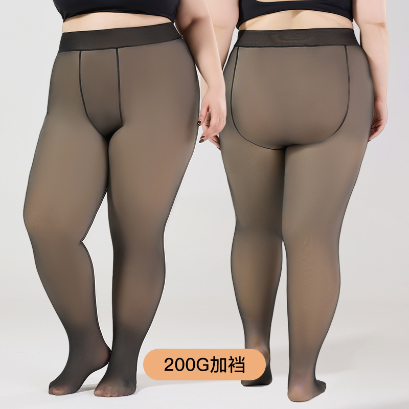 Medias de seda negras de talla grande europeas y americanas para primavera y otoño, leggings integrales negros transparentes de 80g con tono de piel, venta al por mayor en Amazon.