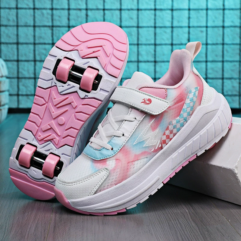 Детская обувь Heelys, коньки для девочек, невидимые двуколесные выдвижные туфли Heelys для мальчиков, четырехколесные коньки для девочек.