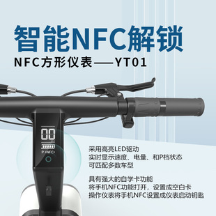 Ruiju Scooter Electric Vehicle Square Instrument Nfc Smart Unlocking Display Speed Power P Gear 48V Can Be Customized