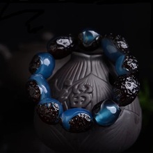 蓝珀正品带皮琥珀原石精选蜜蜡男女款手链规格约26*20mm