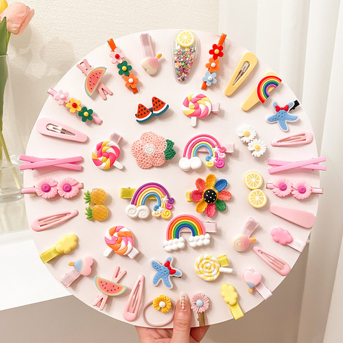 Hair Clips Set for Girls: Cute Princess Style Hair Accessories for Little Girls, Child Hairpins with Fringe for Baby