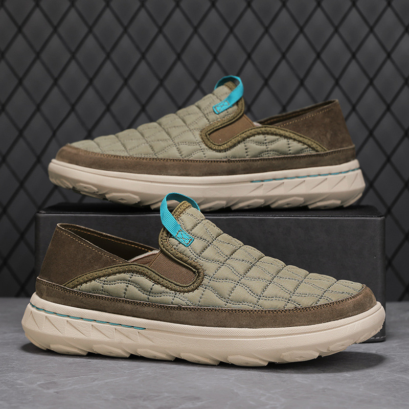 Casual Shoes Men's 2025 Spring New Lightweight Breathable Mesh Shoes One Pedal Indoor Non-Slip Soft Sole Two-Wear Men's Shoes