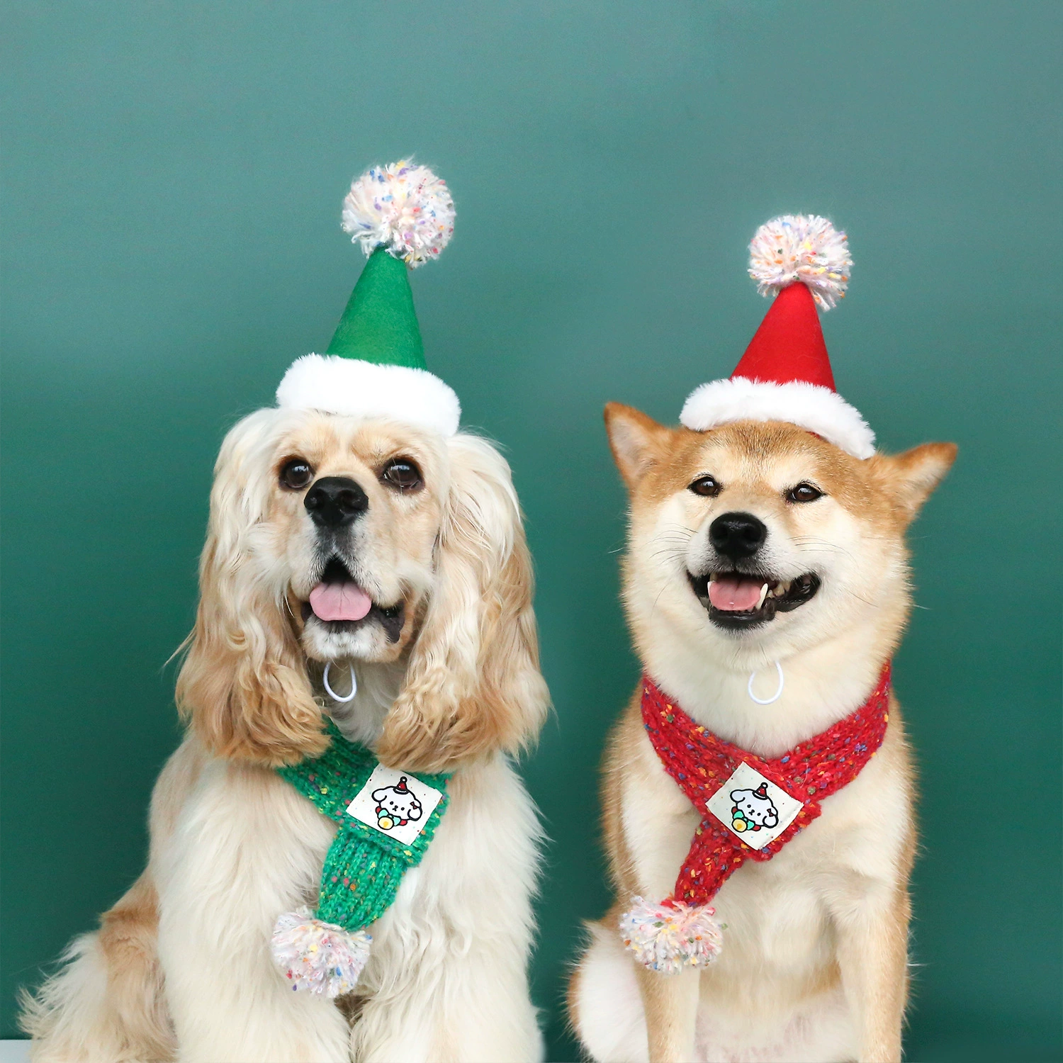 2024 домашние животные мохер фасоль рождественский шарф снежный шар Большой и маленький собачий кошачий кролик шерстяной набор