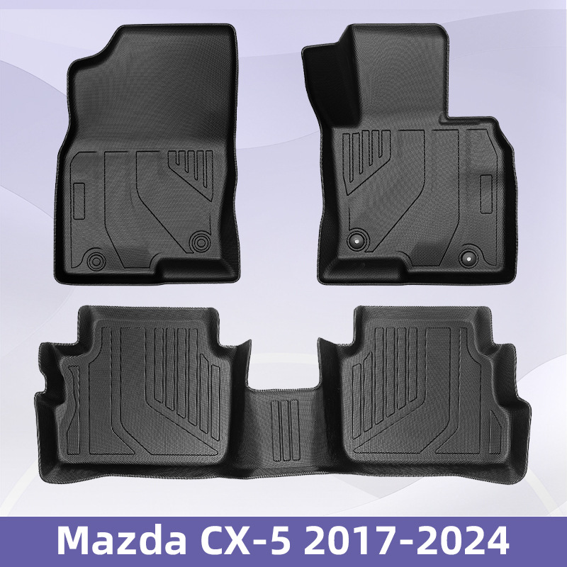 Para Mazda CX - 5 2017 - 2024 5 asientos 3D todo el tiempo material TPE almohadilla de pie cojín de colateral
