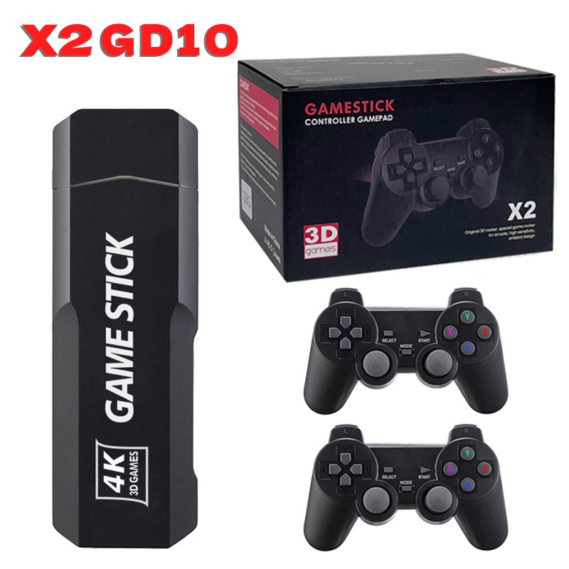 Máquina de juego inalámbrica doméstica GD10 cuidadosamente seleccionada 2.4G HD X2 máquina de juego con mango doble TV ULTRA