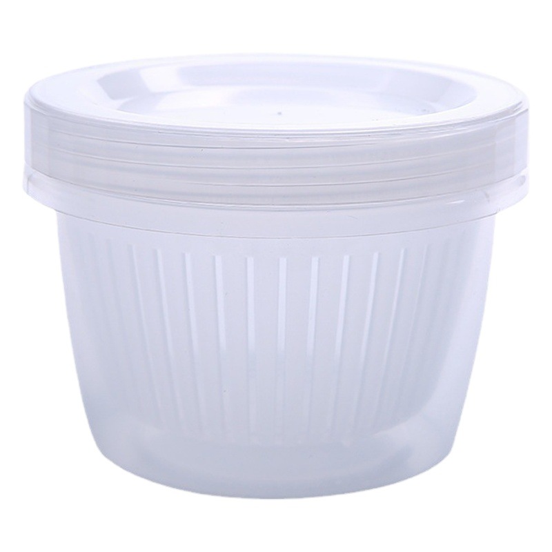 Cocina cebolla, jengibre y ajo caja de almacenamiento refrigerador cebolla fresca caja de drenaje plato redondo caja comida fruta comida especial