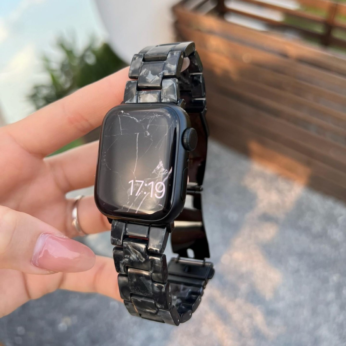 La nueva correa de manzana de resina ligera de primavera y verano es adecuada para applewatch 10a generación 987654SE para hombres y mujeres