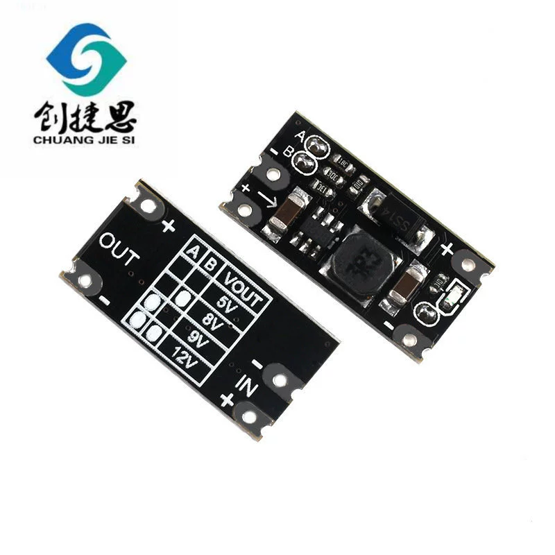 Модуль повышения мощности от 3,7 В до 12 В DC-DC поддерживает повышение выходной мощности литиевой батареи 5 В/8 В/9 В/12 В